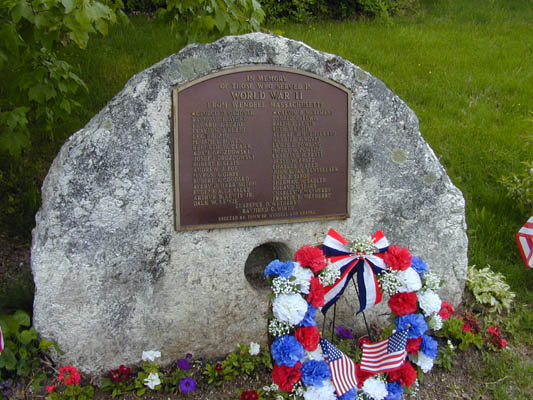 World War Two Memorial, Wendell, MA